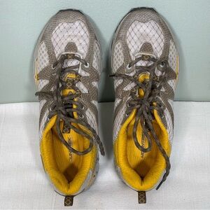 Mountrek Woodland Trail Hiking Shoes Sneakers-Tan/Gray/Yellow-Women Size 7.5